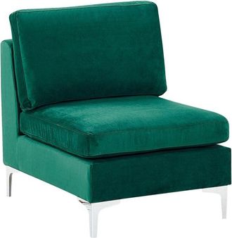 Beliani 1-Seat Section EVJA Velvet Green