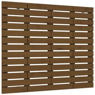 Berkfield Home Wall Headboard Honey Brown 126x3x91.5 cm Solid Wood Pine