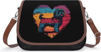 Generic Vintage Shih Tzu Dog Sunset Fashion Womens Crossbody Bags Novelty Handbag Shoulder Bag Purse