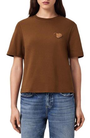 AllSaints Lover Lisa T-Shirt in Bottle Brown at Nordstrom, Size Medium