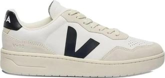 Veja V-90 Leren Lage Sneakers - Dames - Sneakers - Wit - 40 EU - Katoen - Schoenen