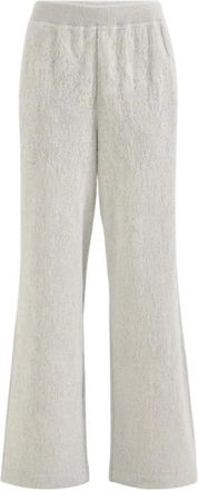 Brunello Cucinelli Lace-Flowers Jersey Track Broek - Dames - Broeken - Grijs - Maat: XL Jersey