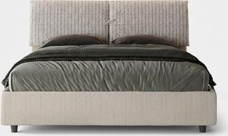Itamoby Cama Doble En Tejido Container 160x190 Mados Giada Aragona - Blanco