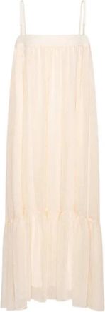 Rotate Chiffon A-lijn Midi Jurk - Dames - Casual kleedjes - Roze - M - Chiffon - Kleedjes