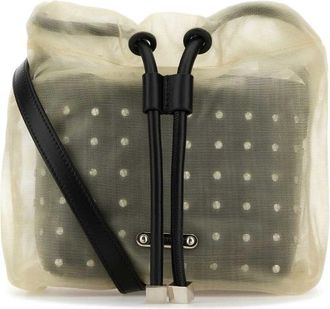 Alexander McQueen Two-tone Leather And Tulle Nebula Crossbody Bag