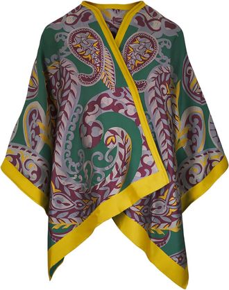 Etro Mantella con stampa paisley - Verde