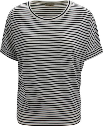 Herno Round-neck Knitwear, female, Multicolor, Size: M Striped Short-Sleeve T-Shirt