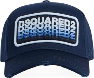 Dsquared2 Honkbalpet met geborduurd logo - Blauw