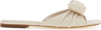 Ferragamo Padded Vara leather sandals - women - Lambskin/Lambskin - 4 Narrow - White