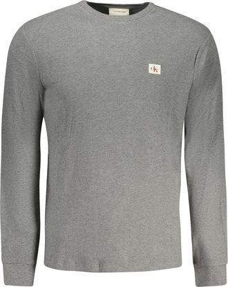 Calvin Klein Grigio Katoenen Heren Sweater
