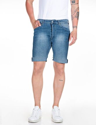 Replay Shorts REPLAY RBJ.901, Herren, Gr. 31, N-Gr, blau (medium blau), Denim/Jeans, Obermaterial: 94% Baumwolle, 4% Elastomultiester, 2% Elasthan, gerade, u