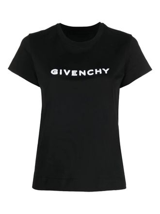 Givenchy T-shirt met logoprint - Zwart
