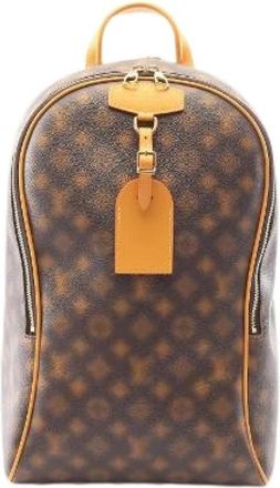 Louis Vuitton Pre-owned Ellipse Rugzak This Is Not Monogram Gecoat Canvas Leer Rugzak - Heren - Vintage Rugzakken - Bruin - ONE Size - Leer - Vintage