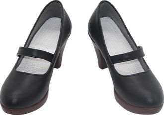 Generic Womens Anime Cosplay Shoes for Kurokawa Akane Fancy Stage Performance Props Boots Custom Made Halloween Christma Comic Con (Black,10.5)