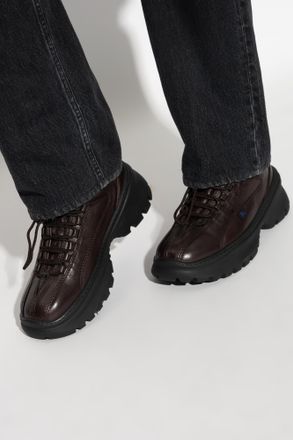 Burberry Leather Boots, Womens, Brown