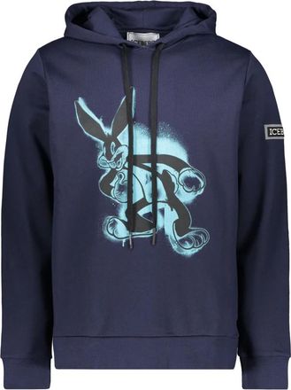 Iceberg Maxi Print Hoodie - Heren - Hoodies - Blauw - M - Katoen - Hoodies & sweatvesten