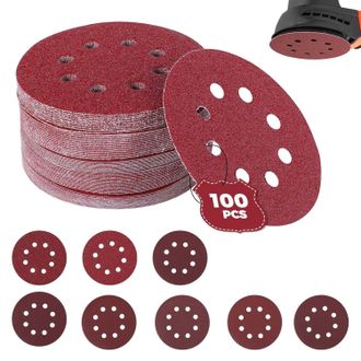 OEM Juego De 100 Discos De Lijado, Discos Abrasivos De Grano 40/60/80/120/180/240/320/400, Tama&ntilde;o De 125 Mm, Ideal Para Lijar/pulir/eliminar &Oacute;xido, Amolad