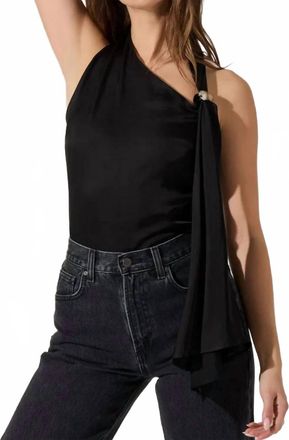 Astr Alyx Asymmetrical Halter Top In Black