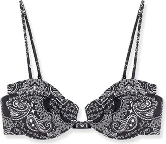 MC2 Saint Barth Amira Balkonette Bikini Top - Dames - Bikinis - Zwart - L - Katoen - Badmode