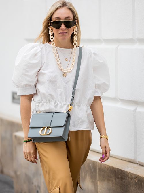 top con maniche a palloncino