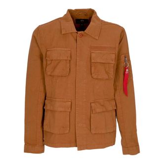 Alpha Industries Ripstop Cargo Overshirt Jas Hazel Brown - Heren - Zomerjassen - Bruin - L - Katoen - Jassen