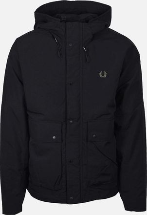 Fred Perry Mens FRED PERRY CROPPED RIPSTOP PARKA BLACK - Size: 36