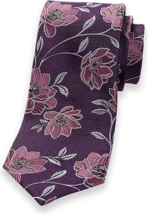 Paul Fredrick Floral Woven Silk Tie