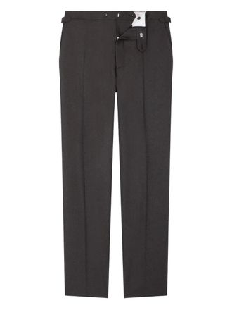 Fursac buckle-fastening wool trousers - Green
