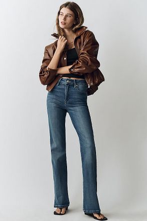 Good American Soft Tech Good Classic High-Rise Bootcut Jeans