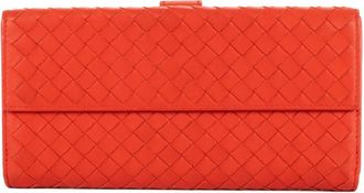 Bottega Veneta Portafoglio Intrecciato - Arancione