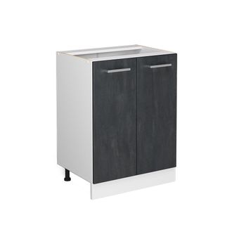 Vicco Mueble Bajo De Cocina R-line, Hormig&oacute;n Negro, 60 Cm Sin Encimera