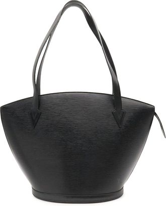 Louis Vuitton Black Noir Epi Leather Shoulder Bag Tote Bag (Pre-Owned)