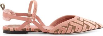 Fendi Ballerina Shoes, female, Pink, 3 1/2 UK, Leather Pointed Toe Flat Shoes