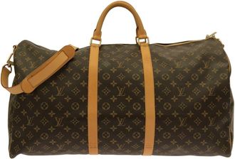 Louis Vuitton Monogram Marron Coated Canvas Boston Bag (Pre-Owned)