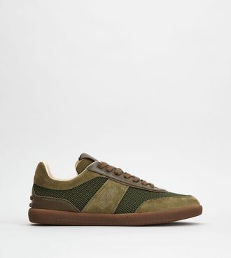 Tod's Tods Tabs Sneakers in Suede and Technical Fabric