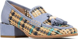 Donald J Pliner Tailored Heel Boucl&eacute; Loafer in Navy Multi at Nordstrom Rack, Size 7.5