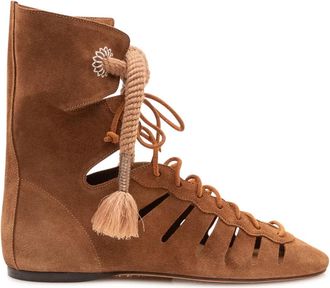 Isabel Marant Liade Boot - Dames - Veterlaarzen - Bruin - 37 EU - Leer - Schoenen