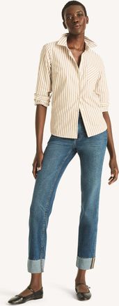 Nautica Womens Cuffed Straight Jean