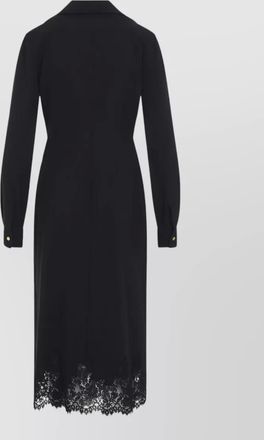 Alberta Ferretti asymmetric wrap v-neck midi dress