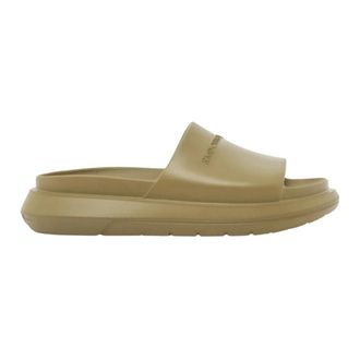 Emporio Armani Monobloc Sandalen met Logo - Heren - Sandalen - Groen - 41 EU - Schoenen