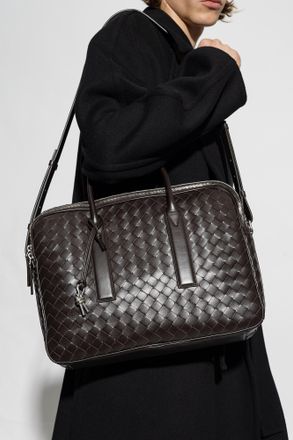Bottega Veneta Avenue Medium Briefcase, Mens, Brown