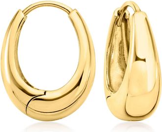 Ross-Simons 18kt Gold Over Sterling Oval Hoop Earrings