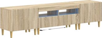 vidaXL Cabinet De Tv Led De 5 Piezas Roble Sonoma Madera De Ingenier&iacute;a Vidaxl