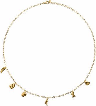 Monica Vinader Fragments Asymmetric Charm Necklace in 18K Gold Vermeil at Nordstrom