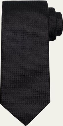 Ermenegildo Zegna Mens Solid Textured Silk Tie