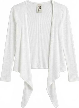 Elan Womens Bow Tie Front Cardigan In Off White