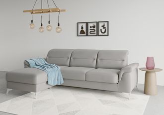 Sit&more Ecksofa »Sinatra L-Form« mit Recamiere, optinal mit Kopfteilverstellung und Armteilfunktion
