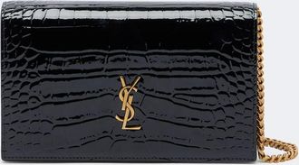Saint Laurent Portafoglio con catena Cassandre in pelle