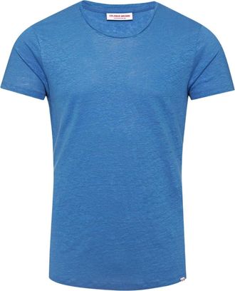 Orlebar Brown Mens Linen Short Sleeves Tee In Tidal