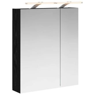 vidaXL Armario Con Espejo De Ba&ntilde;o Roble Negro 60 X 14,5 X 70 Cm Vidaxl